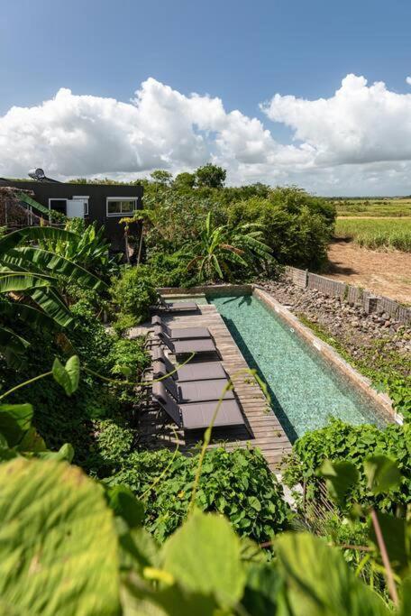 T3 Lumineux Avec Vue Exceptionnelle Et Piscine Oasis De Nature Et Serenite Petit-Canal Bagian luar foto